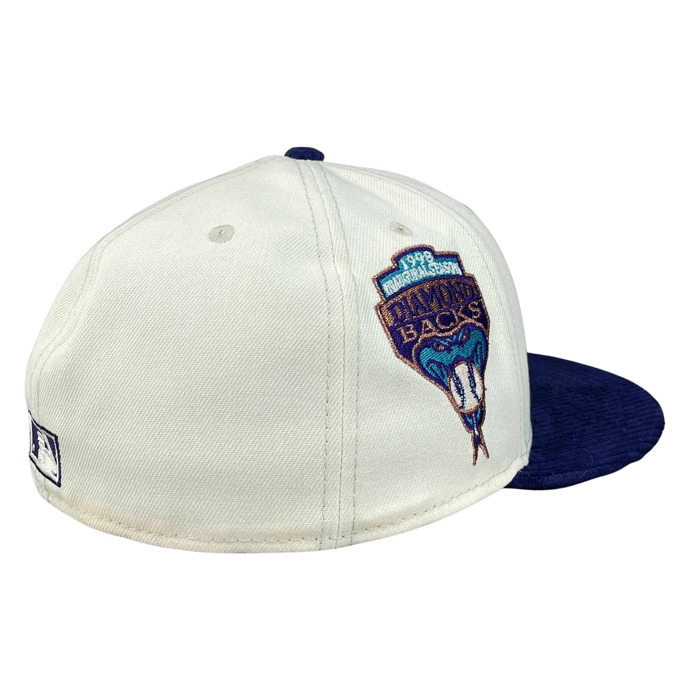 Arizona Diamondbacks Chrome/Purple with Green UV Inaugural Season Sidepatch 5950 Fitted Hat