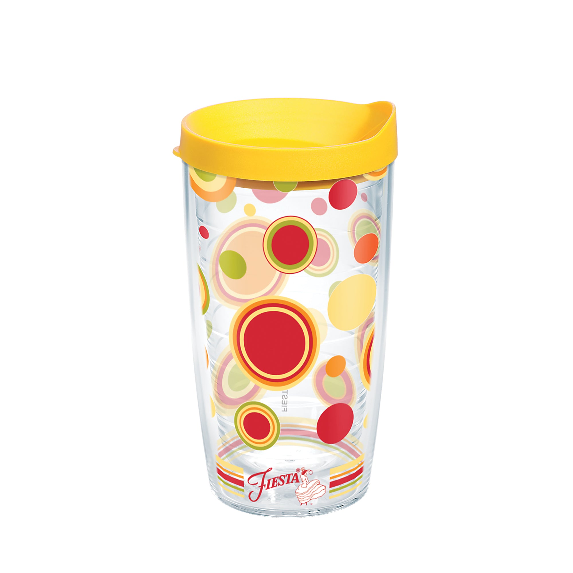 Fiesta? Dots Sunny 16 oz Tumbler with Yellow Lid