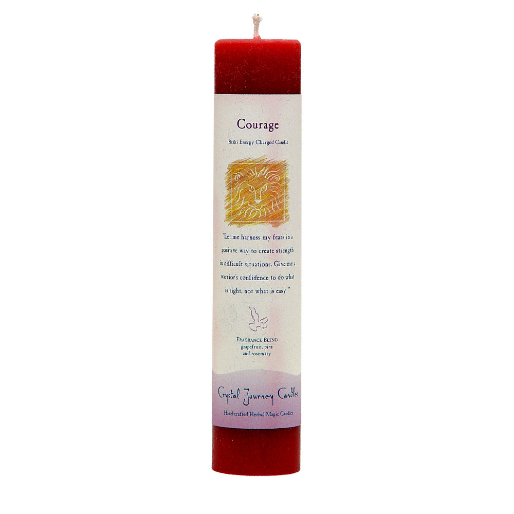 Reiki Herbal Pillar Candle Courage