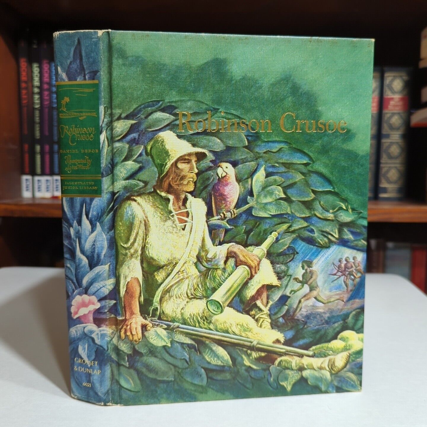 Robinson Crusoe By Daniel Defoe Vintage Illustrated Junior Library Lynd Ward