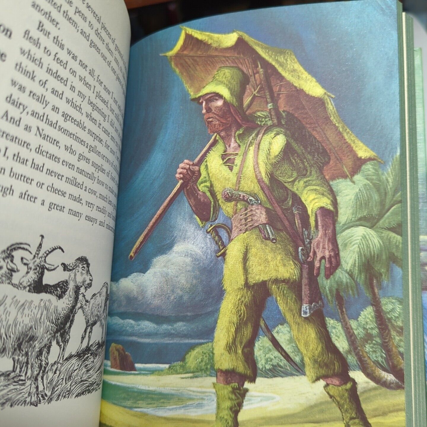 Robinson Crusoe By Daniel Defoe Vintage Illustrated Junior Library Lynd Ward