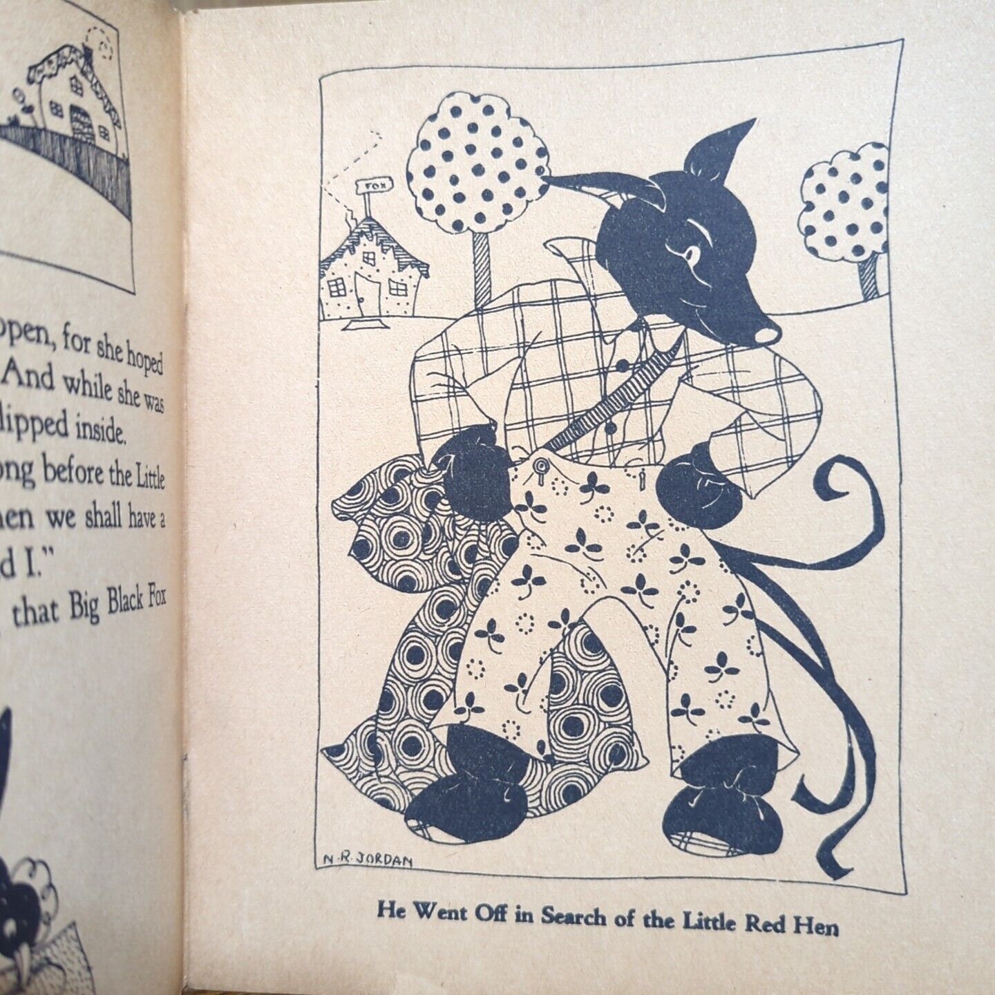 Vintage The Little Red Hen And The Big Black Fox By Nina R Jordan Whitman 1932