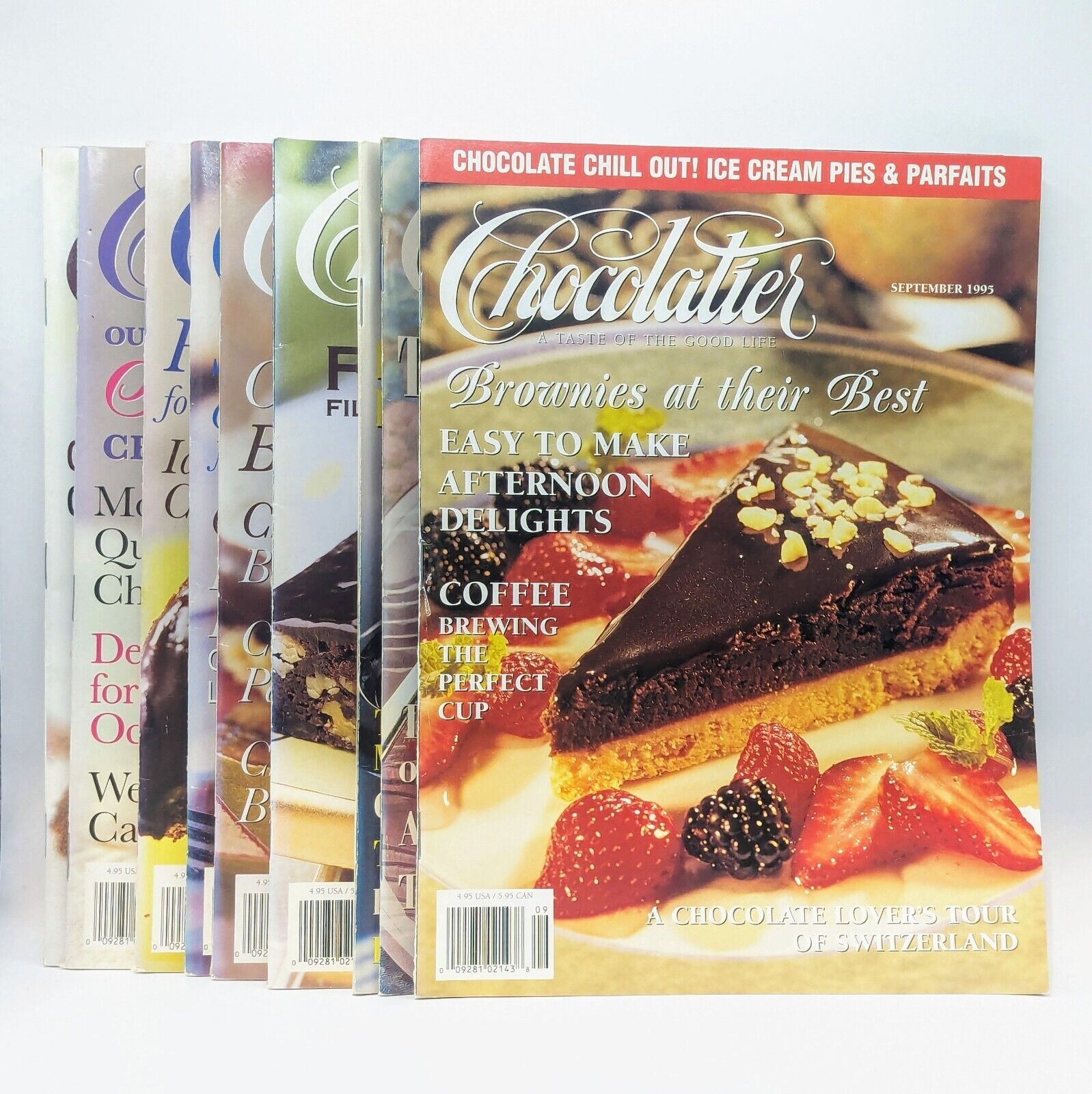Chocolate Baking Recipes Cookbook Dessert Vintage Chocolatier 11 Magazine Lot