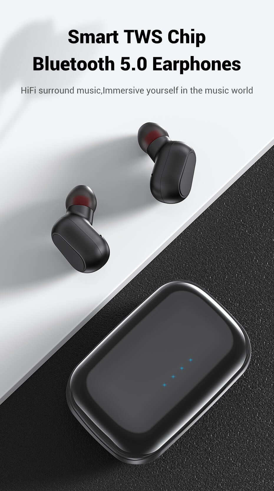 Best Bluetooth Wireless Earphone Earbuds With Mechanical Button