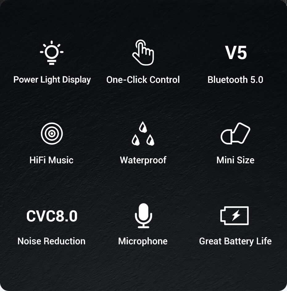 Best Bluetooth Wireless Earphone Earbuds With Mechanical Button