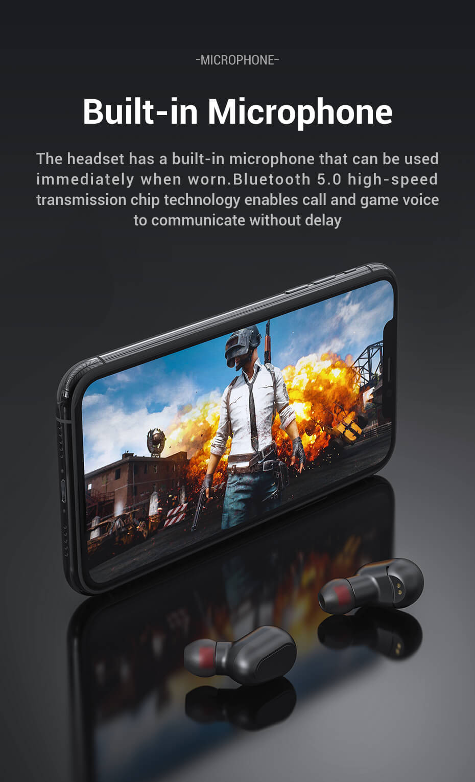 Best Bluetooth Wireless Earphone Earbuds With Mechanical Button