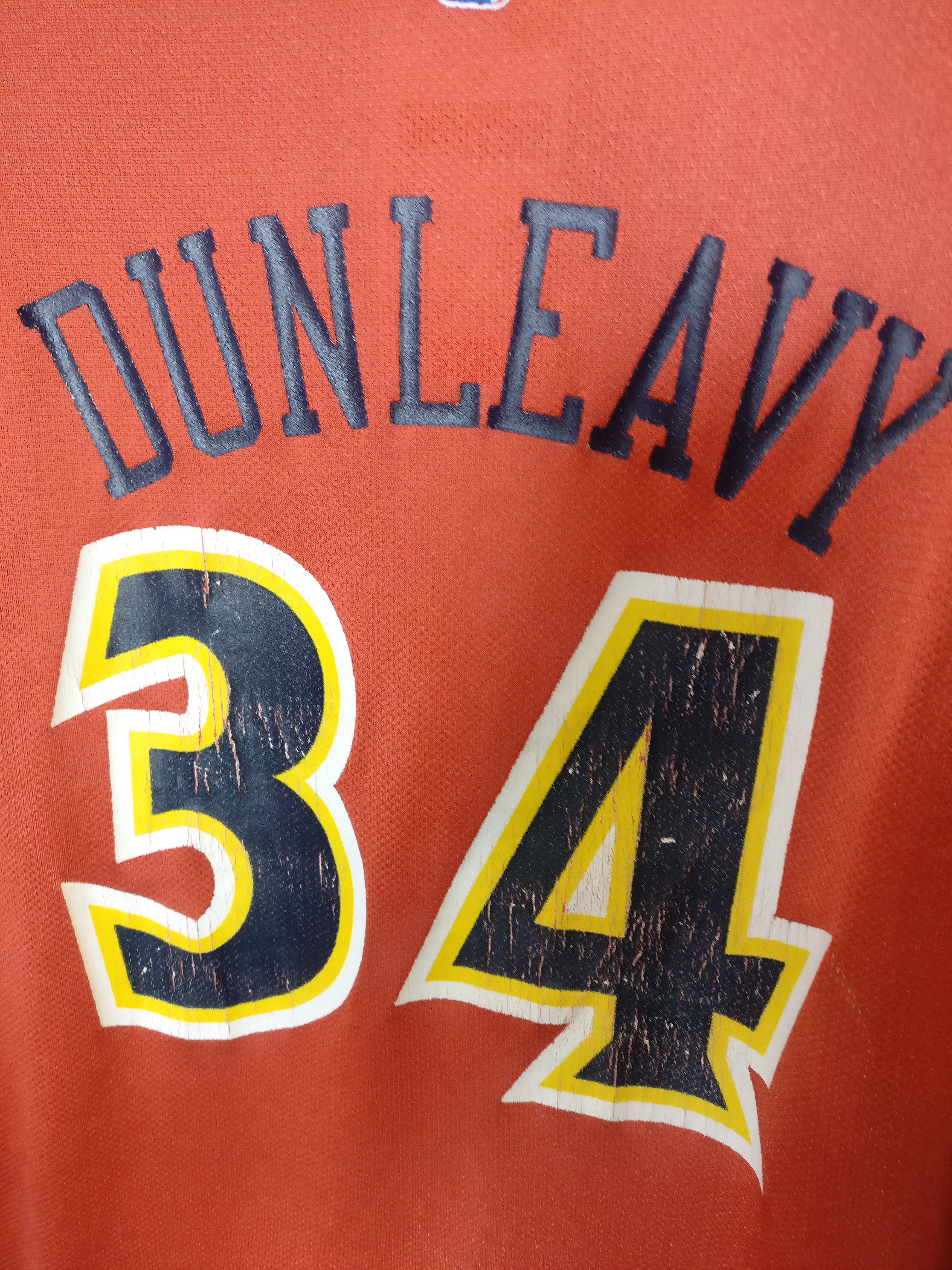 Vtg #34 MIKE DUNLEAVY Golden State Warriors NBA Reebok Jersey L