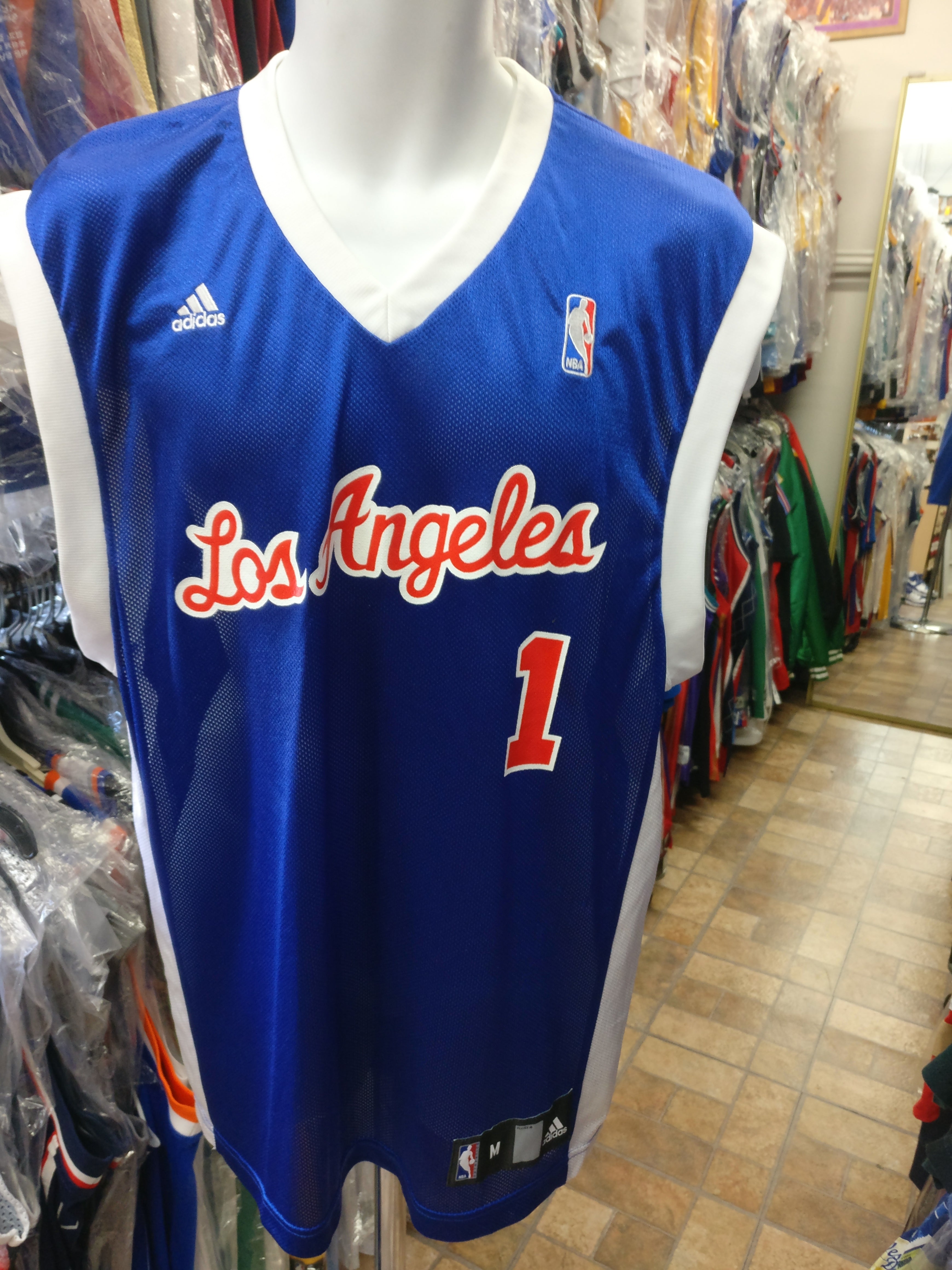 Vintage #1 BARON DAVIS Los Angeles Clippers NBA Adidas Jersey M