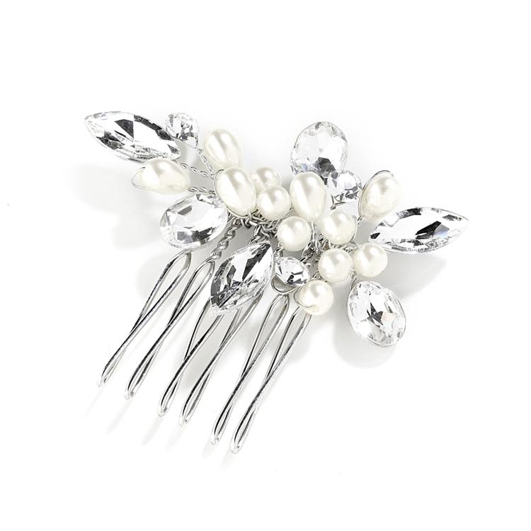 Crystal and Pearl Bridal Hair Comb