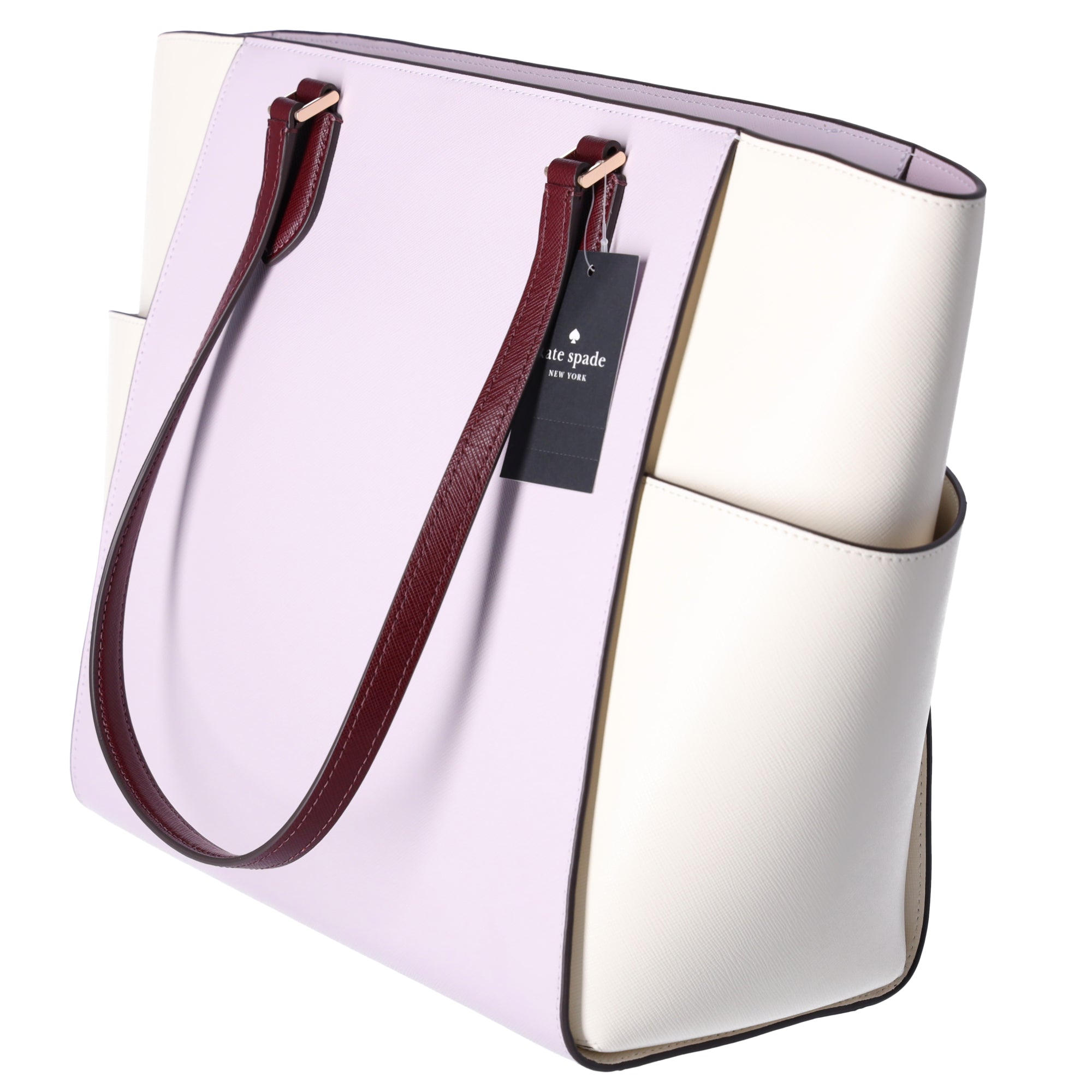 Kate Spade New York Madison Laptop Tote Shoulder Bag Lilac Moonlight Colorblock