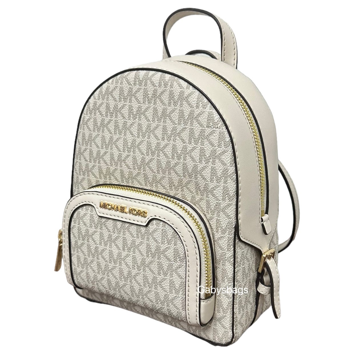 Michael Kors Jaycee XS Convertible Zip Pocket Backpack Bag Vanilla Light Cream