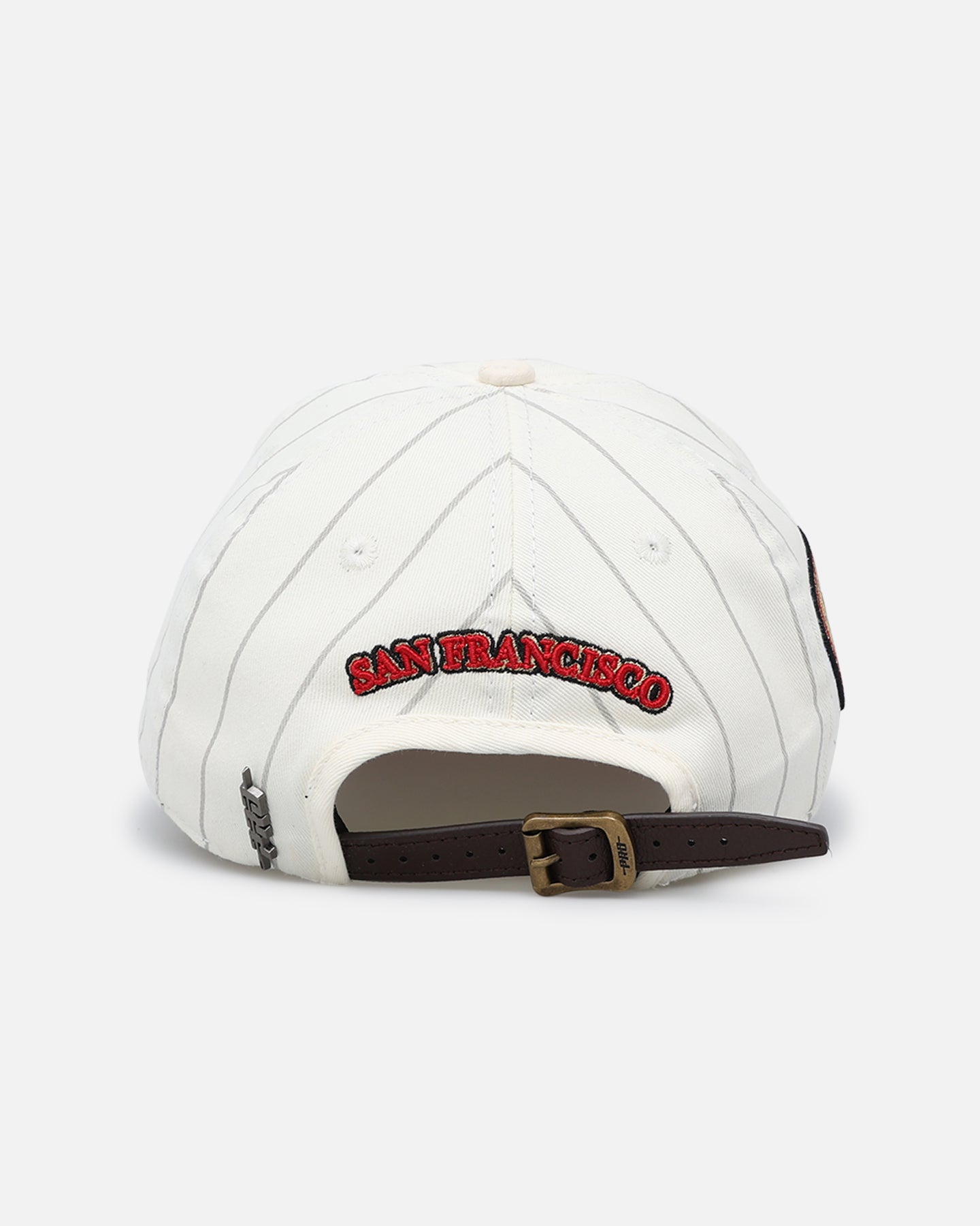 Pro Standard San Francisco 49ers Pinstripe Classic Dad Hat Strapback Eggshell/Yellow
