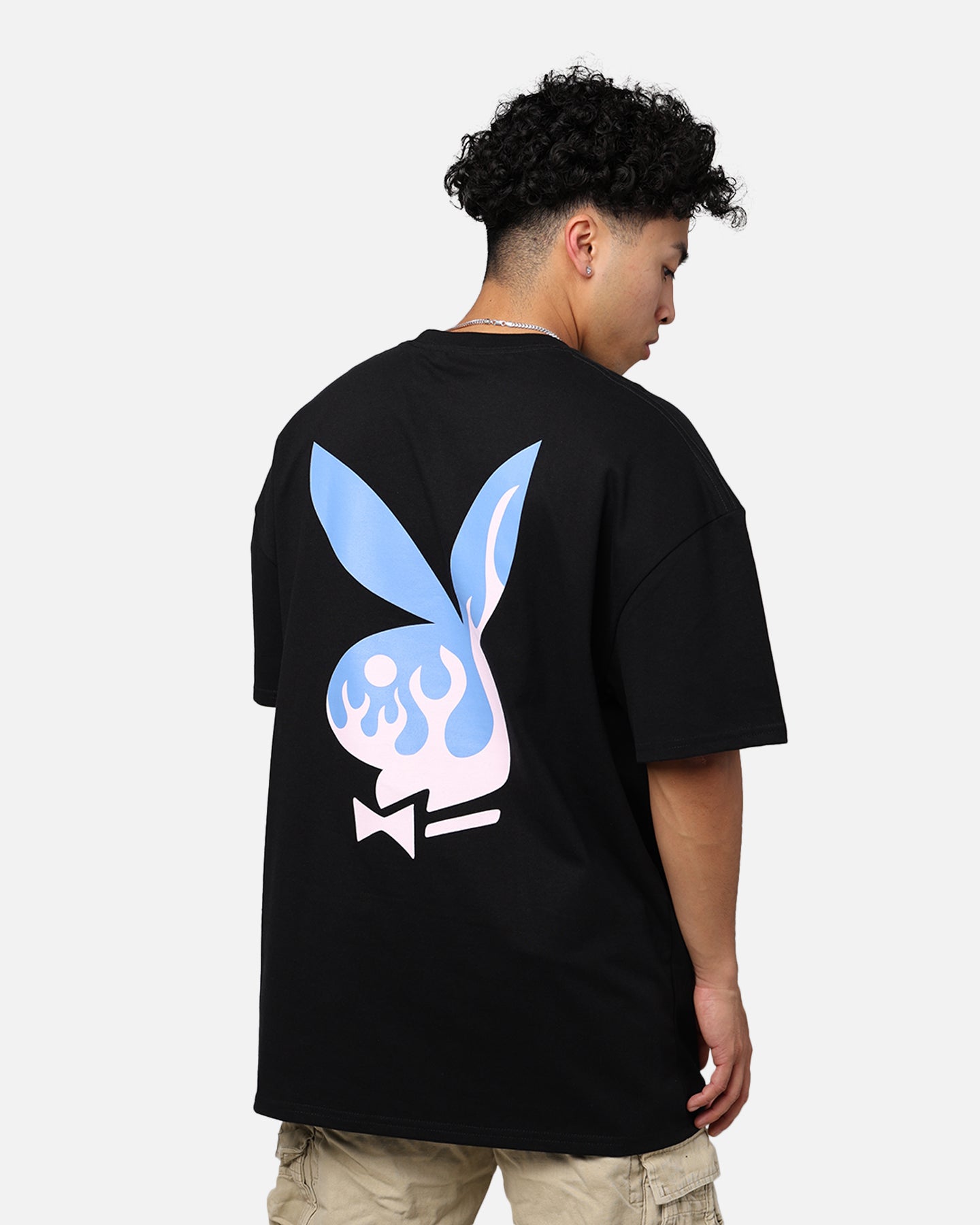 Playboy By Culture Kings Lit Bunny T-Shirt Black