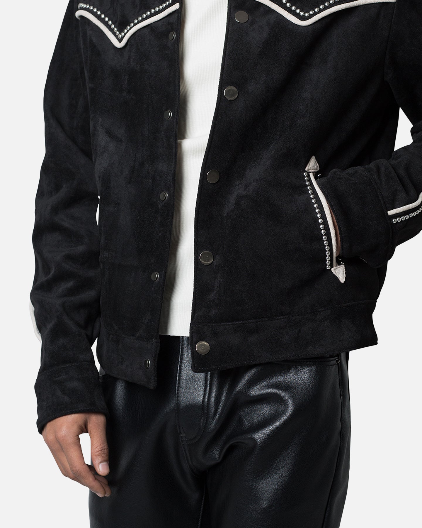 SUEDE COLLARED JACKET
