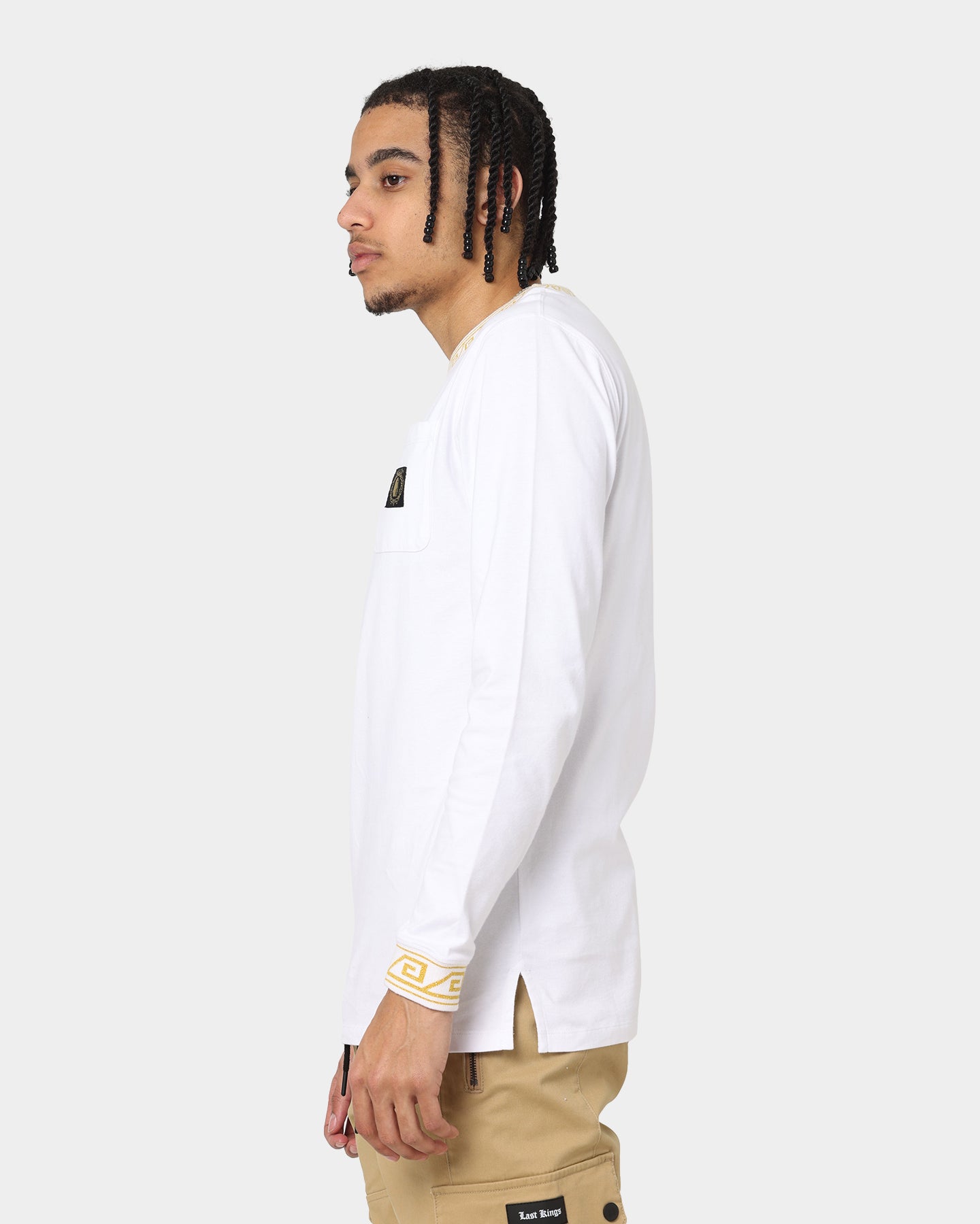 Last Kings Territorial Rib Long Sleeve T-Shirt White