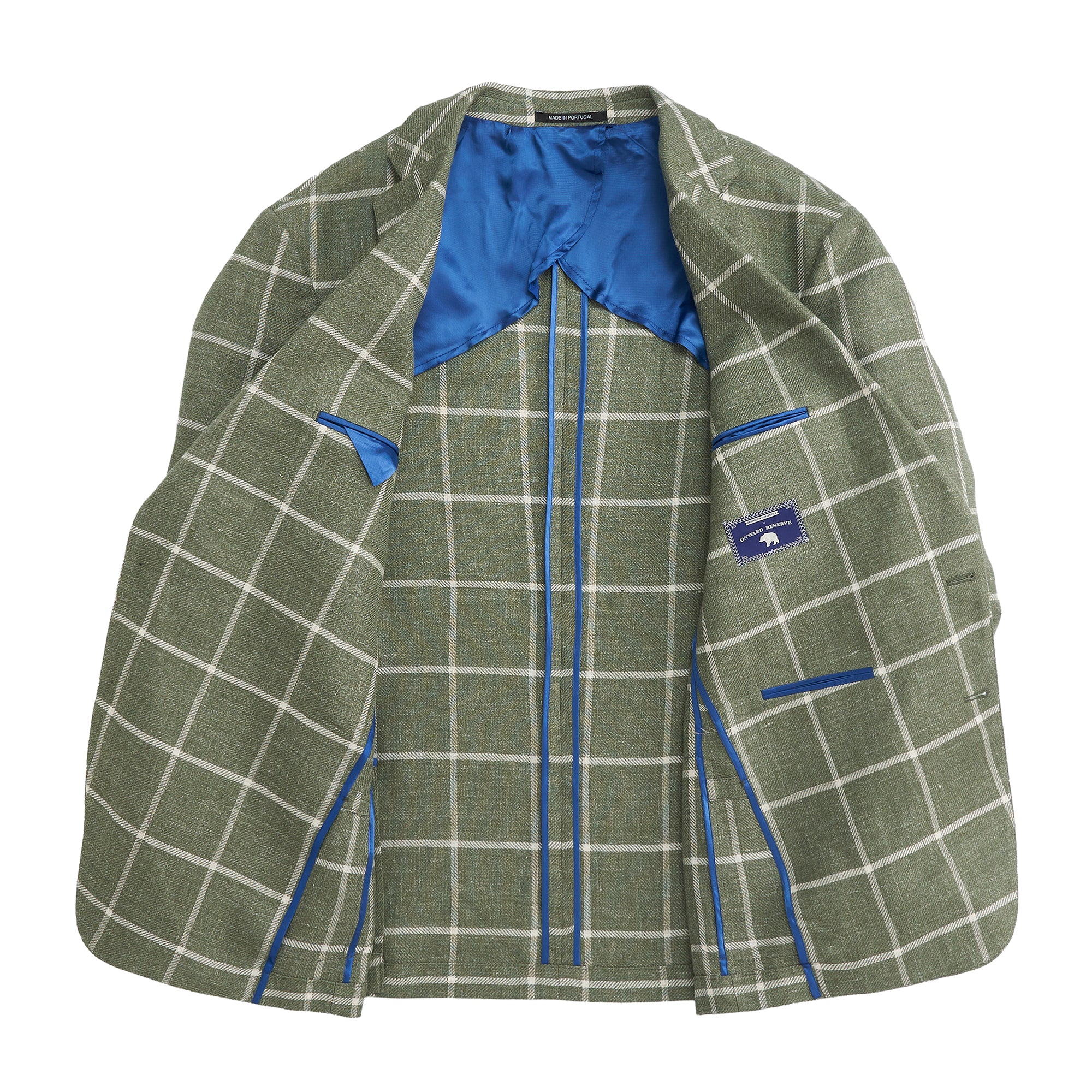 Oil Green Windowpane Sport Coat