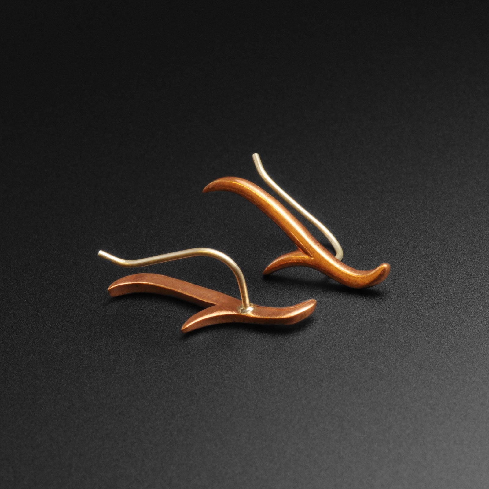 Antler Copper & Silver Ear Climber