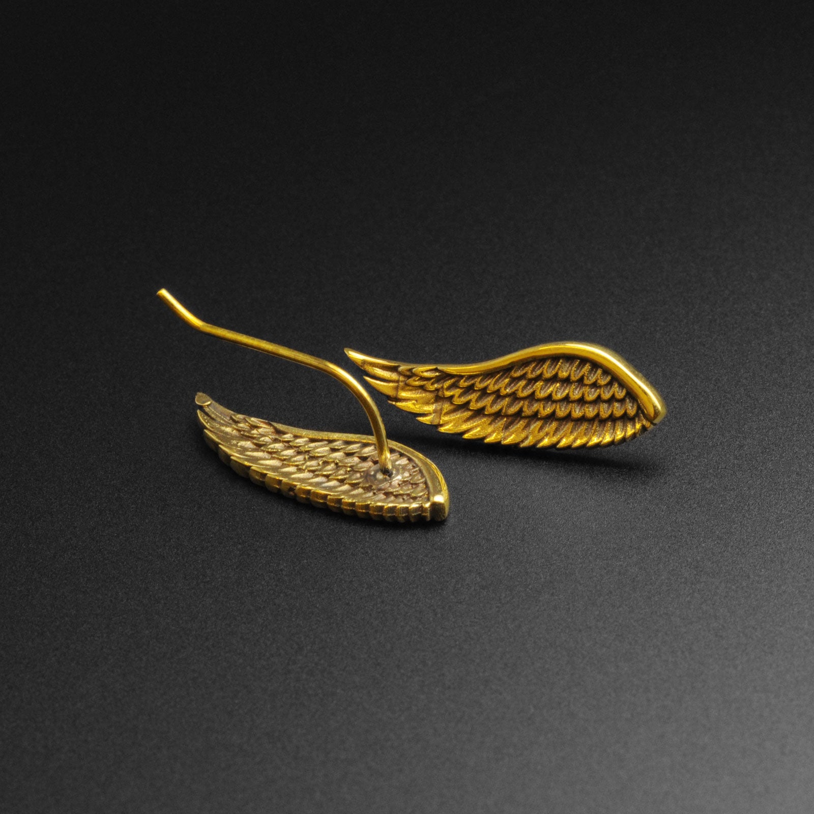 Angel Wing Brass Ear Climber