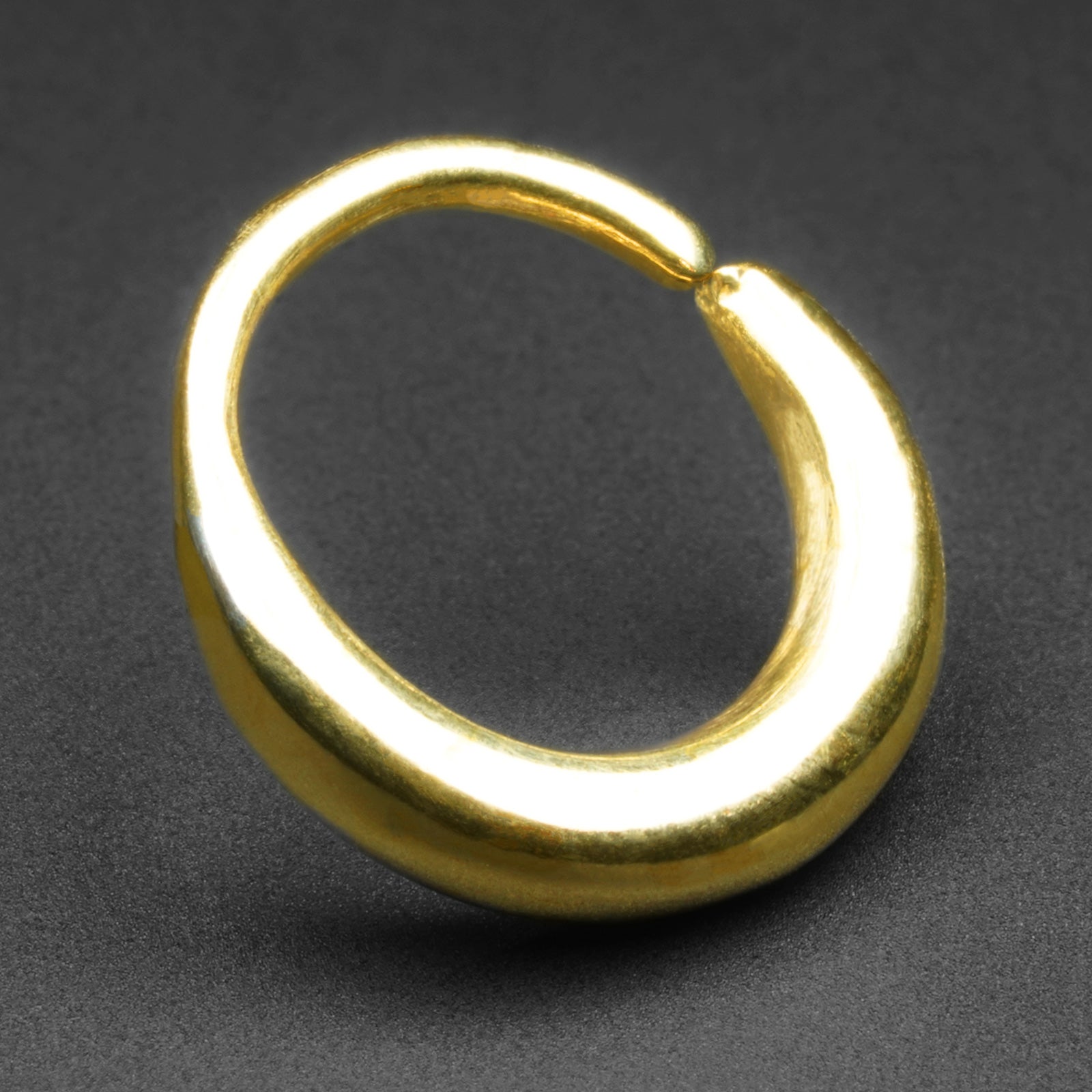 Brass Crescent Seamless Septum Ring