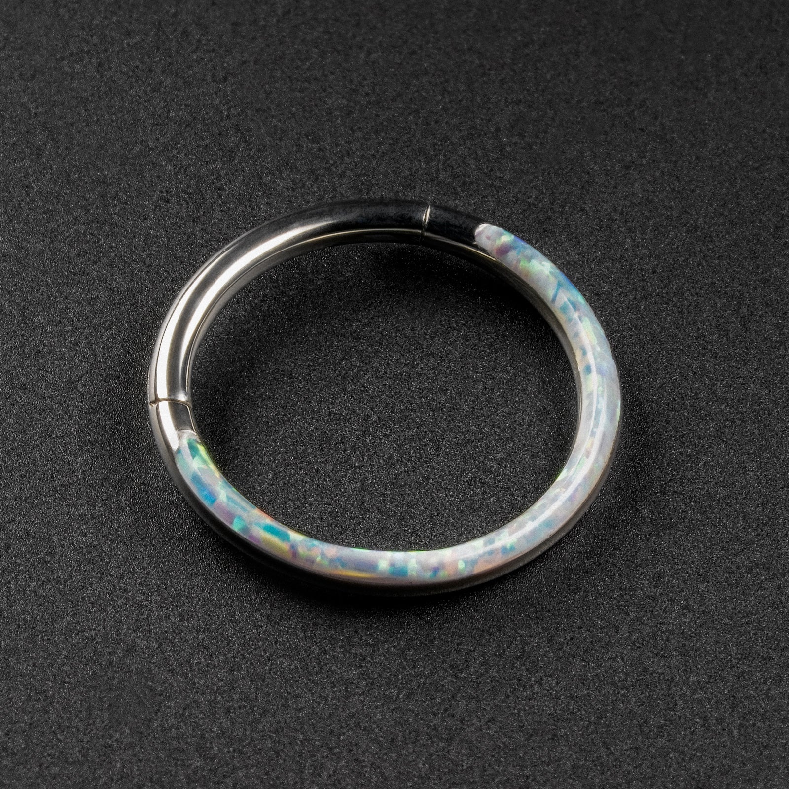 Inlaid Pink & Yellow Synth Opal Titanium Septum Clicker