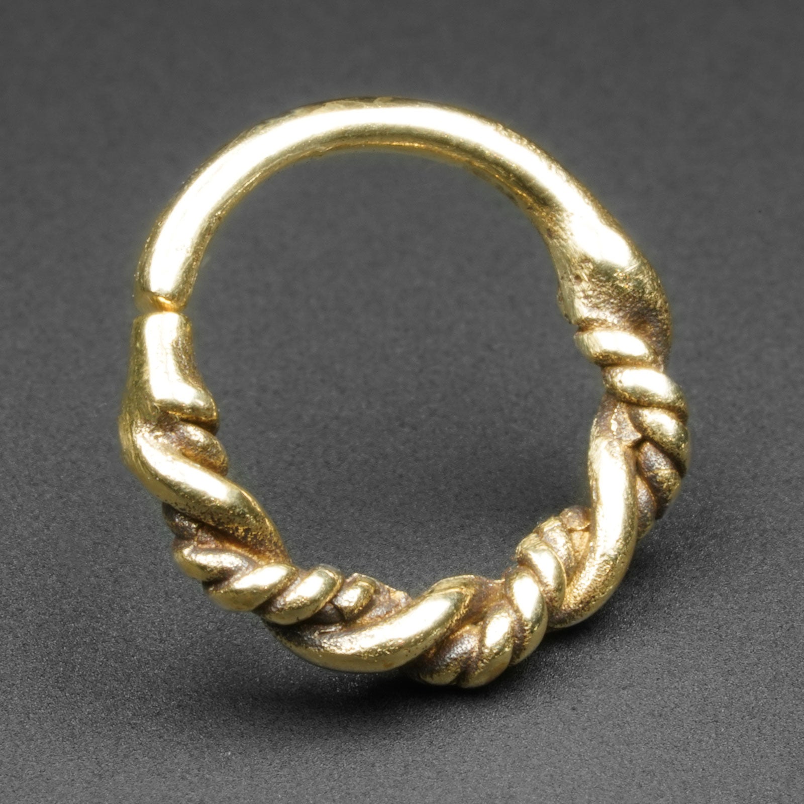 Twisted Rope Brass Seamless Septum Ring
