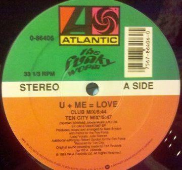 Funky Worm - U+Me=Love (Vinyl) (VG, VG)