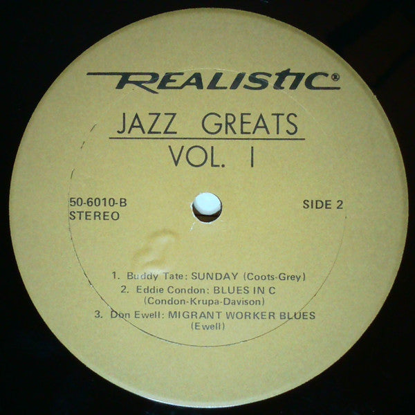 Various - Jazz Greats Vol. 1 (Vinyl) (VG+, VG)