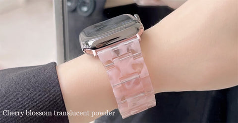 Cherry blossom translucent powder color iWatch series strap