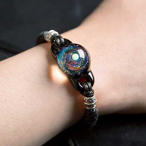 Glass planet Galaxy Pendant Bracelets