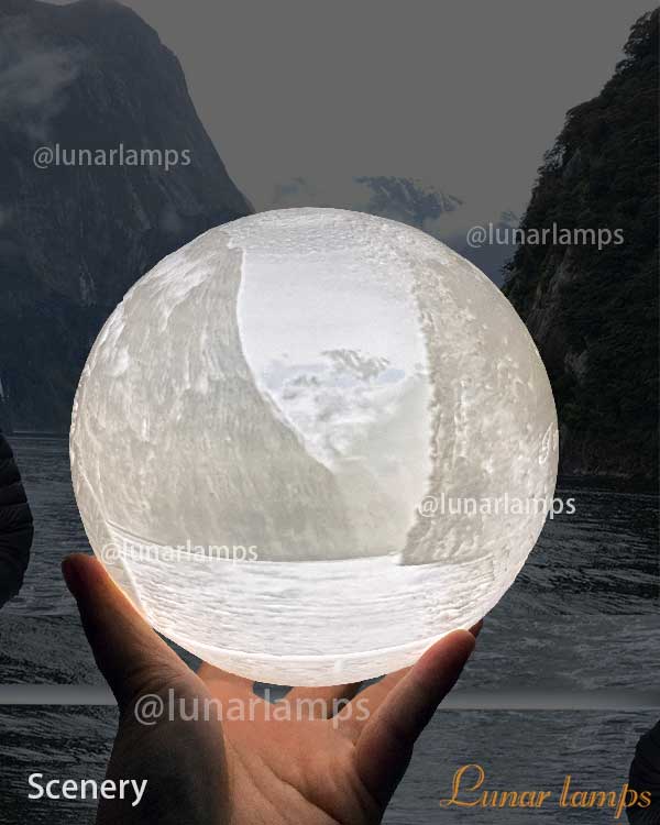 Realistic Custom Photo Moon Lamp – Customizable Love
