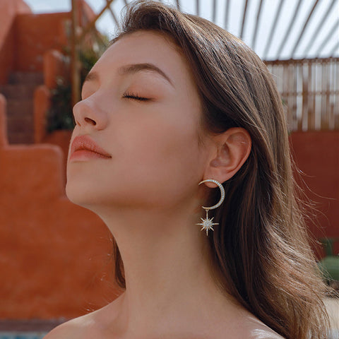 Star Moon Earrings