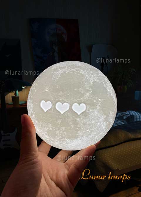 emoji photo moon lamp