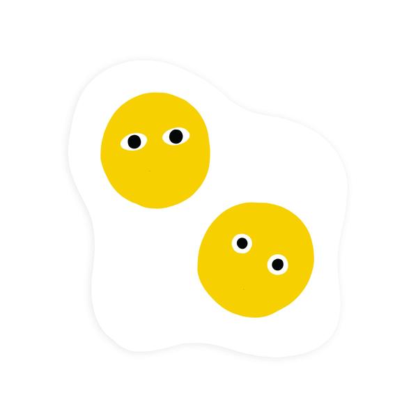 Sunny Side Up Eggs Die Cut Sticker