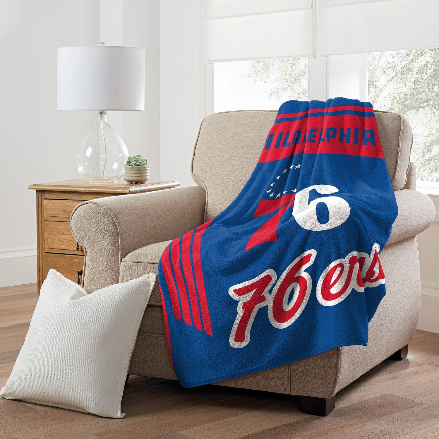 Philadelphia 76ers NBA Officially Licensed Throw Blanket 46x60