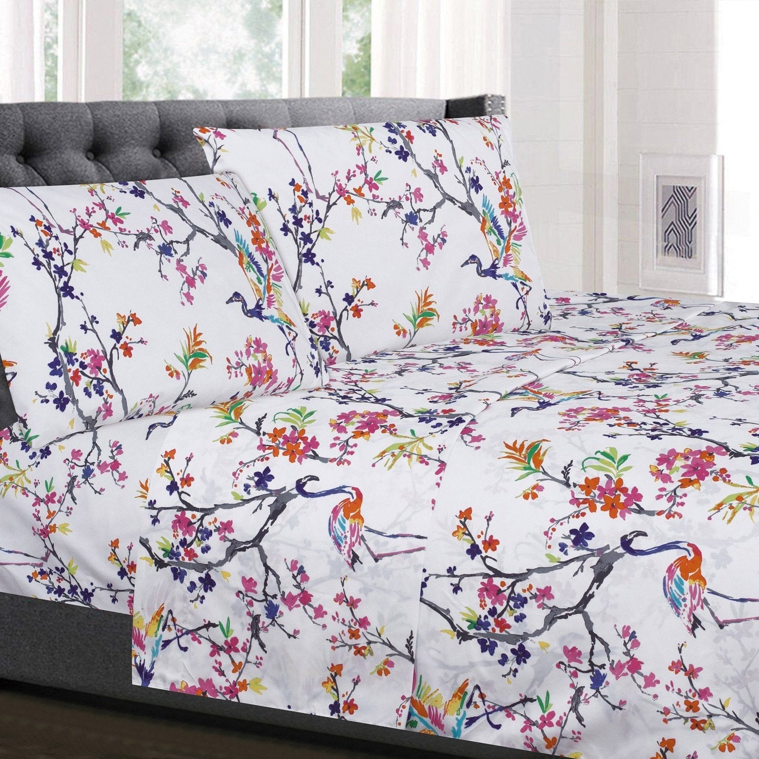 Classic 4-Piece Bed Sheet Set (Botanical)