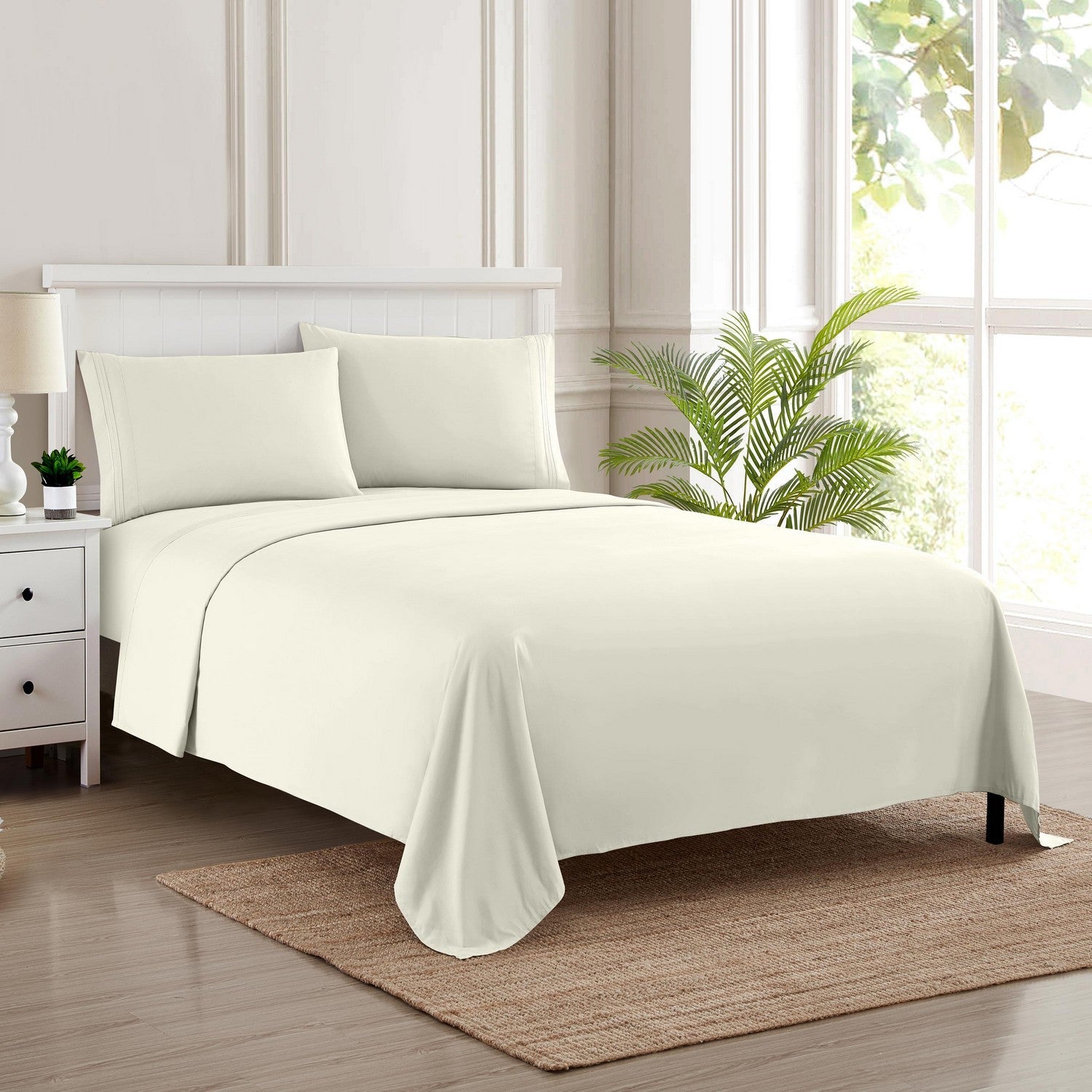 Classic 4-Piece Bed Sheet Set (Ivory)