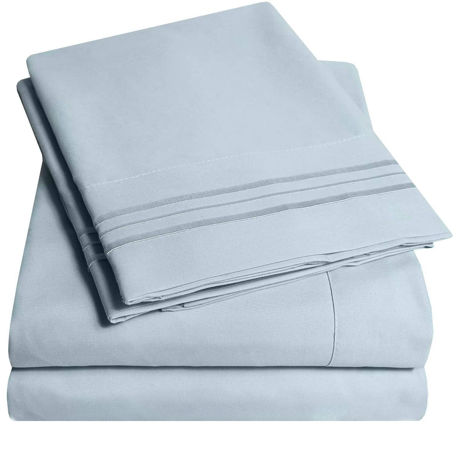 Classic 4-Piece Bed Sheet Set (Misty Blue)