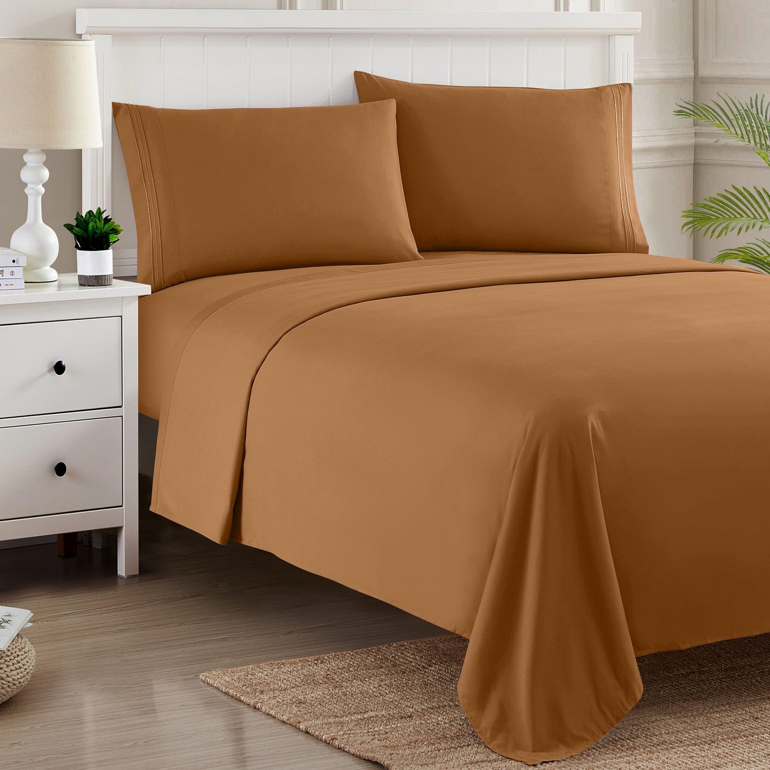 Classic 4-Piece Bed Sheet Set (Mocha)