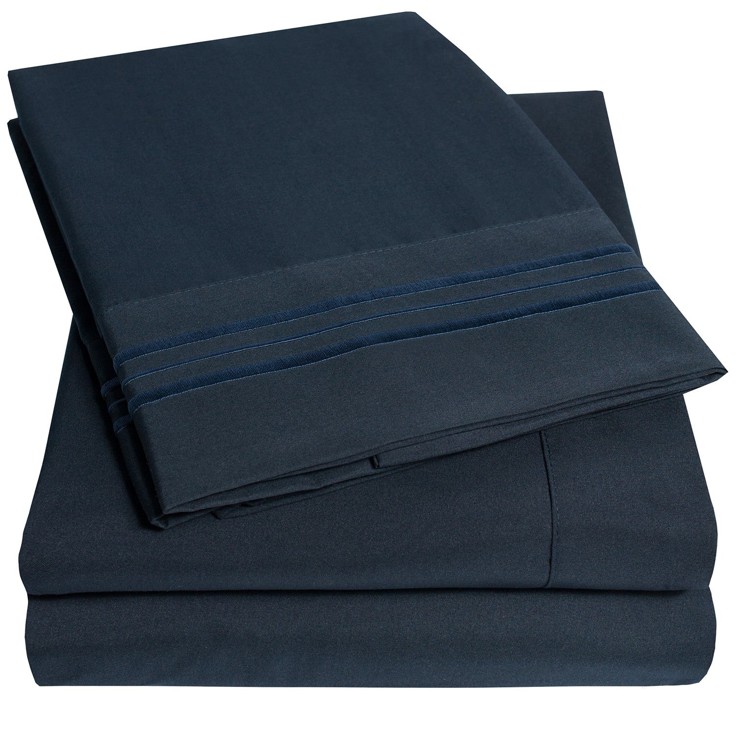 Classic 4-Piece Bed Sheet Set (Navy)