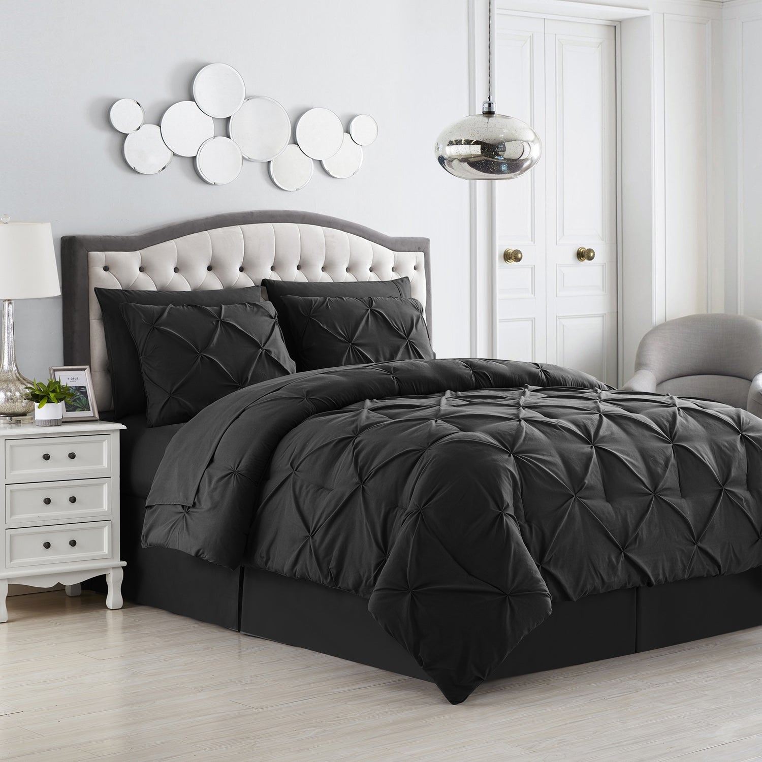 Pinch Pleat 8-Piece Bed in a Bag Set
