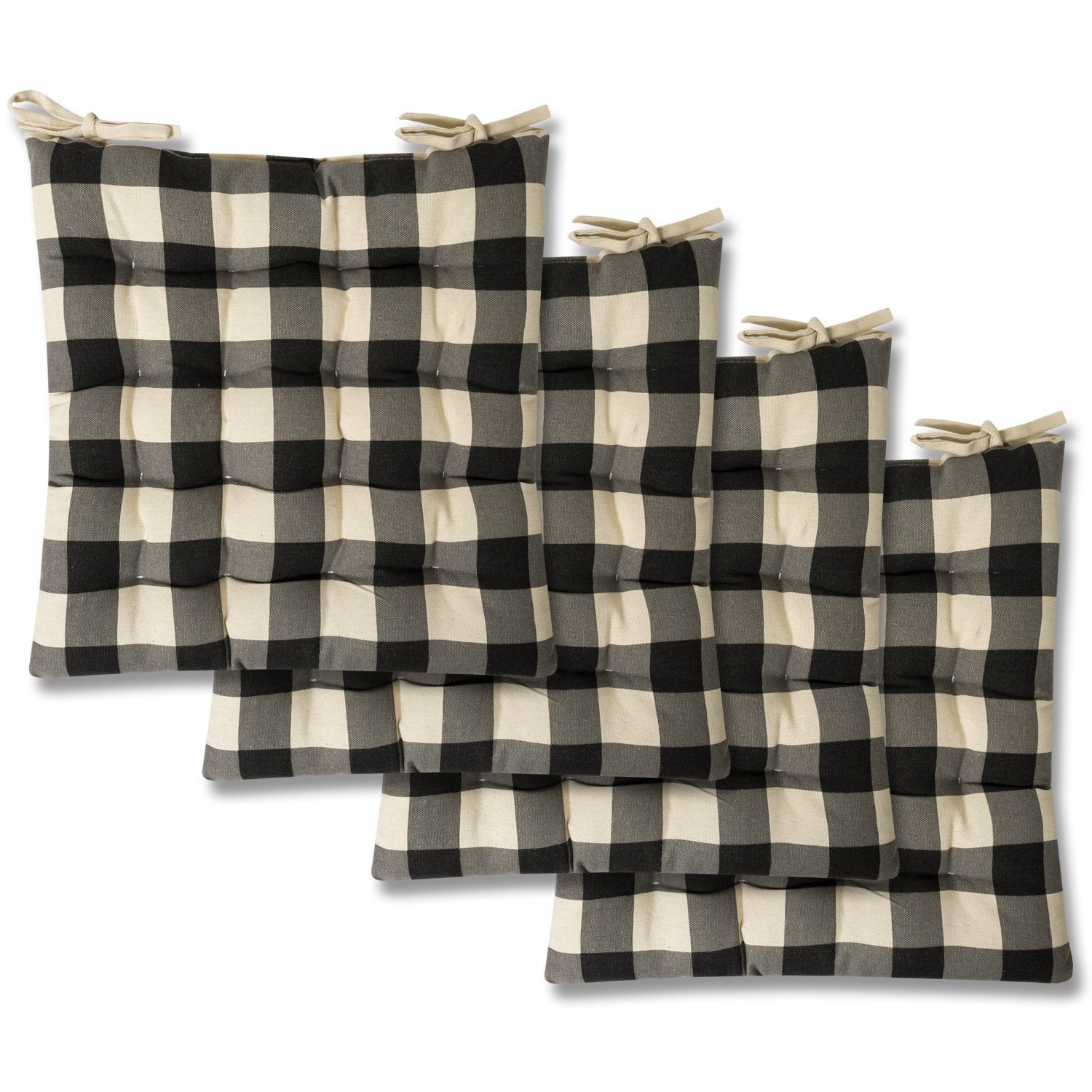 Tufted Chair Cushion Set - Buffalo Check