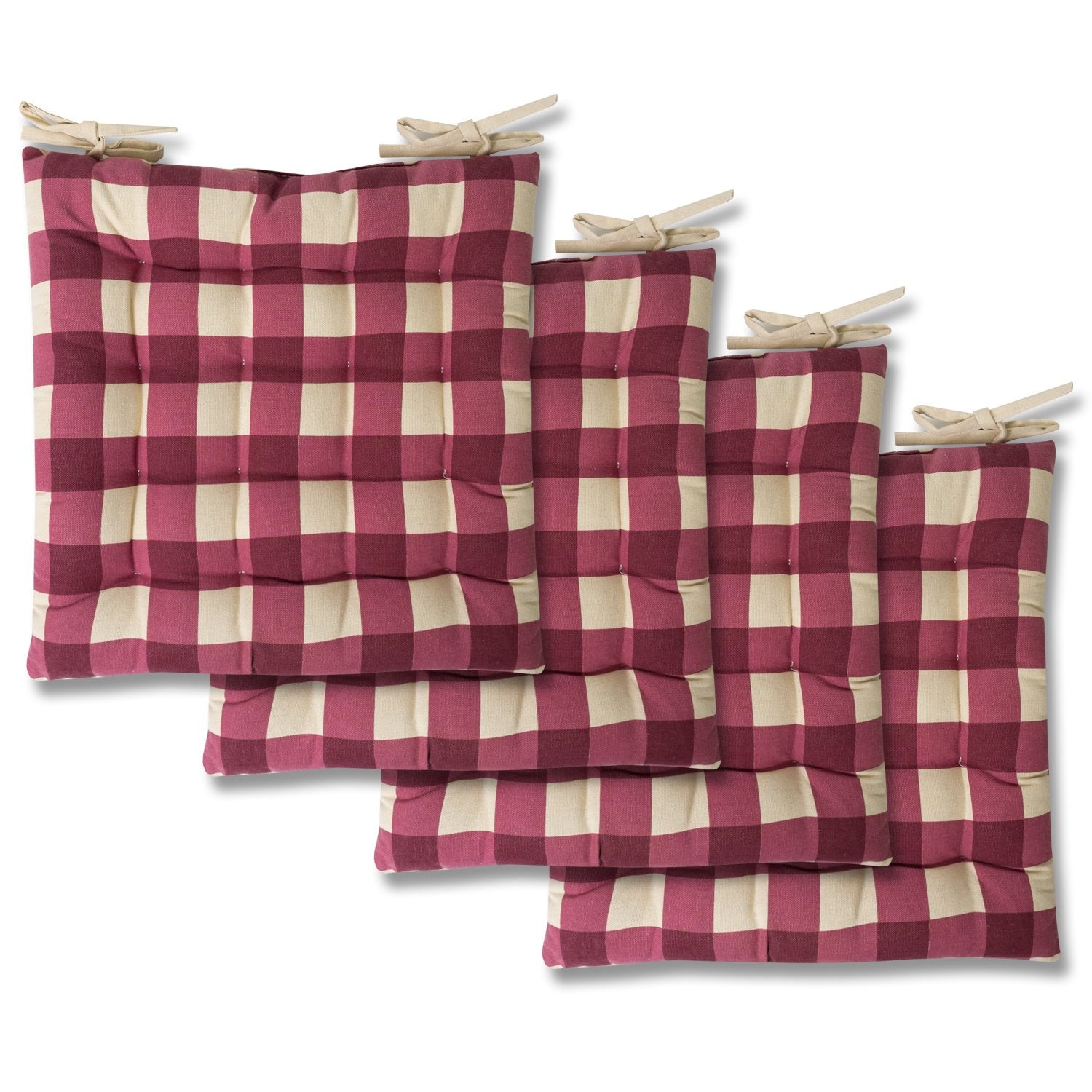 Tufted Chair Cushion Set - Buffalo Check