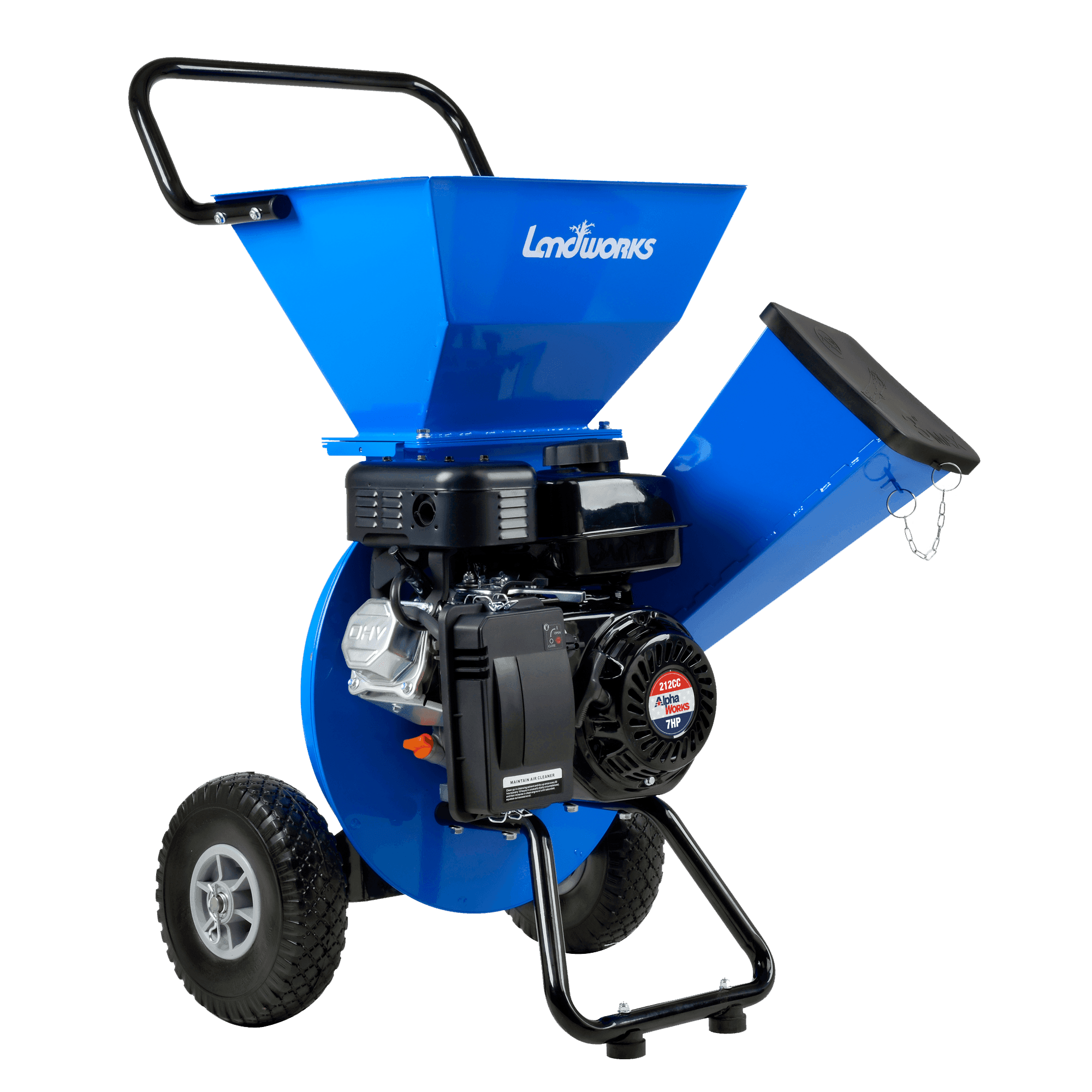 Landworks 3-in-1 Wood Chipper, Shredder, & Mulcher - 7HP 212CC Gas Engine 3