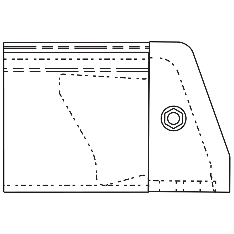 Sargent 665 4 Flush End Cap for 80 Series Devices, Satin Brass