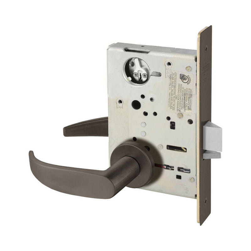 Sargent LC-8257-LNP Institutional Privacy Mortise Lock, P - Lever, LN - Rose, Field Reversible, Less Cylinder