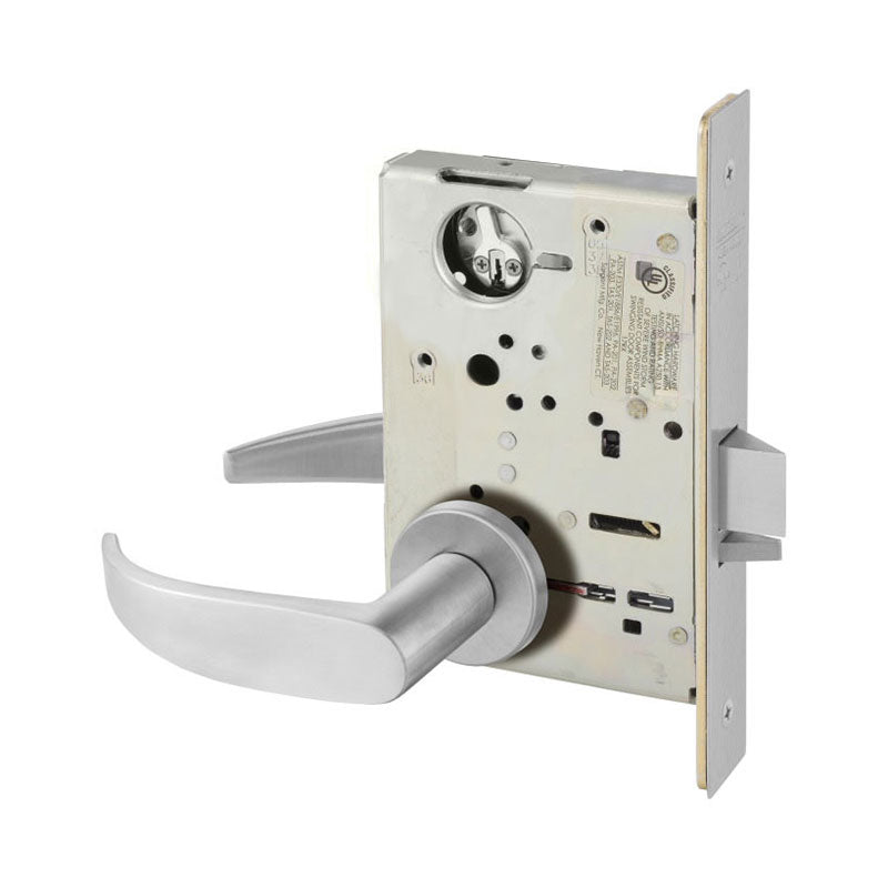 Sargent LC-8257-LNP Institutional Privacy Mortise Lock, P - Lever, LN - Rose, Field Reversible, Less Cylinder