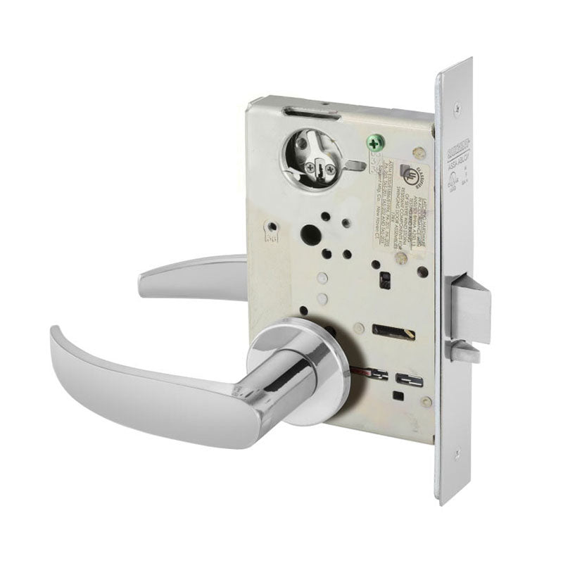 Sargent LC-8257-LNP Institutional Privacy Mortise Lock, P - Lever, LN - Rose, Field Reversible, Less Cylinder
