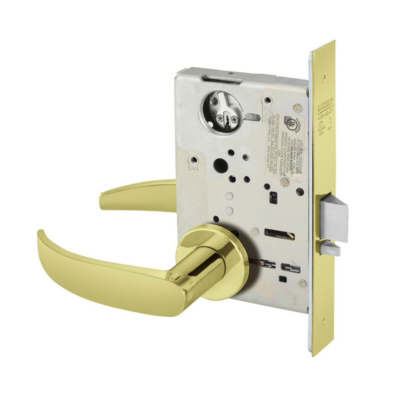 Sargent LC-8257-LNP Institutional Privacy Mortise Lock, P - Lever, LN - Rose, Field Reversible, Less Cylinder