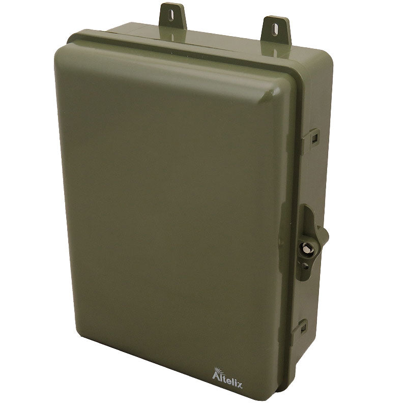 Altelix 12x9x5 NEMA 4X PC+ABS Weatherproof Utility Box NEMA Enclosure with 120 VAC Power Terminal & Power Cord