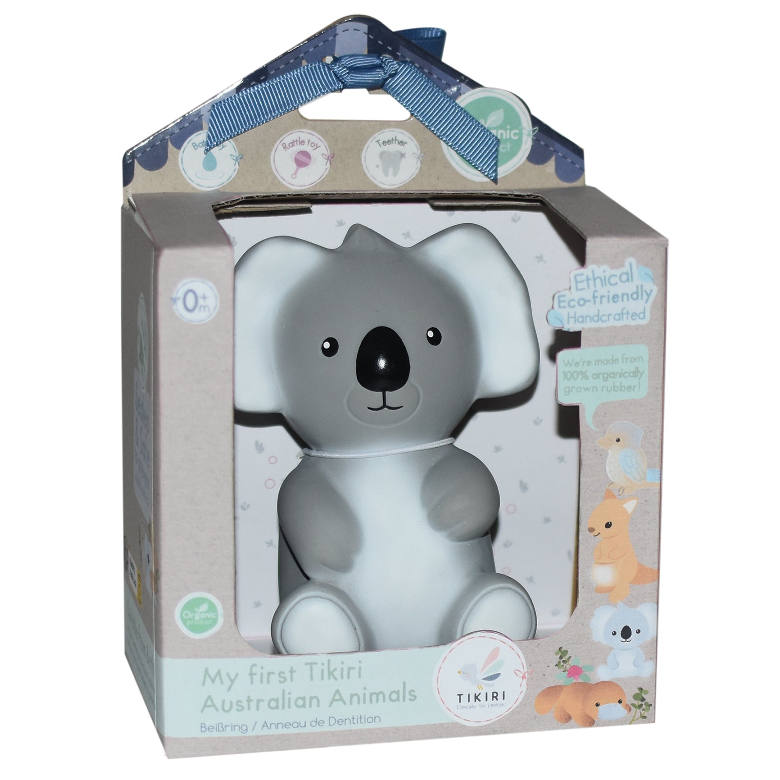 Koala Natural Rubber Teether, Rattle & Bath Toy